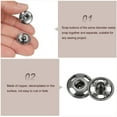 thumbnail image 4 of Uxcell 72 Conjuntos de Botones a Presión de 6mm, Botones de Metal Color Gunmetal, 4 of 7