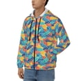 thumbnail image 3 of Goofa Colorful Fish 1 Pattern Mens Full-zip Hoodie, Zip-up Pullover Hooded Sweatshirt, Kangaroo Pocket Hoodie Ideal for Daily Wear, Travel, and Home-Medium, 3 of 5
