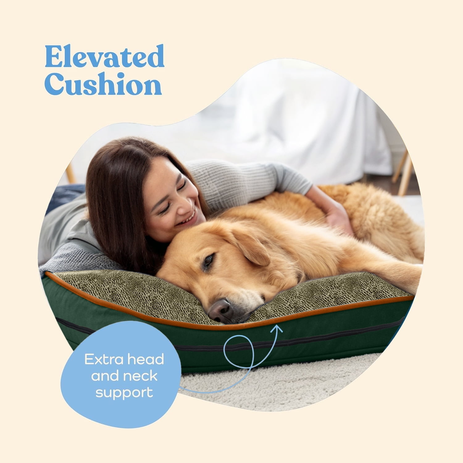 PayUSD Dog Bed for Large Medium Small Dogs Orthopedic Pet Dog Sofa Bed with Removable and Washable Cover S to XL