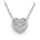 thumbnail image 1 of Gargantilla Dama Corazon Casa del Anillo Piedras Oro Blanco Sólido 14k 45 cm ajustable a 41 cm, 1 of 4