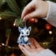 thumbnail image 5 of Colgante de adorno acrílico azul y blanco para árbol de Navidad - adorable decoración navideña para casa, coche o bolso, 5 of 5
