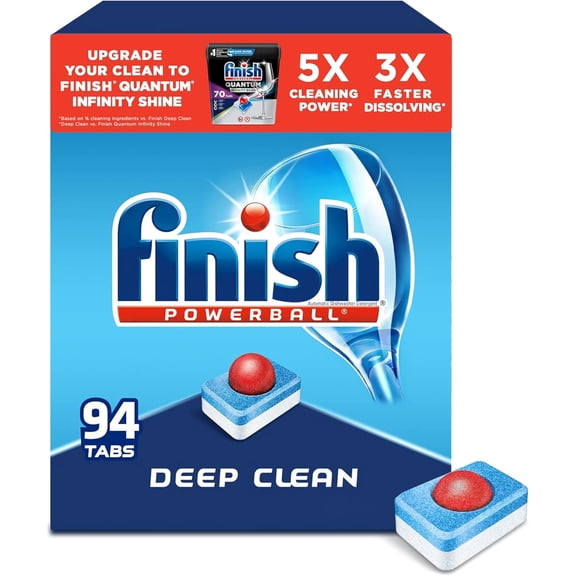All in 1 - Dishwasher Detergent - Powerball - Dishwashing Tablets - Dish Tabs - Fresh Scent, 94 Count (Pack of 1) - Packaging May Vary