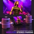 thumbnail image 3 of Portable Led Party Bluetooth 5.0 Speaker,Mini Wireless Speaker with Lights Rich Stereo Bass Aux, IPX6 Waterproof Outdoor Speaker, 24H Playtime, Dual Pairing, Home, Travel, Hiking, 3 of 6
