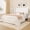 White, variant on Frostbloom Full Size Boucle Upholstered Platform Bed Frame with Wingback Headboard, Beige