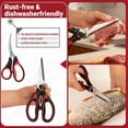 thumbnail image 3 of 3-Pack Kitchen Scissors Set – Heavy Duty Stainless Steel Shears for Cutting Meat, Poultry, Fish, and Vegetables – Multipurpose Cooking Scissors, Dishwasher Safe, 3 of 4
