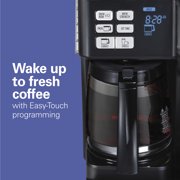 Hamilton Beach FlexBrew Coffee Maker, K Cup Pod Compatible Single Serve Coffee Maker & 12-Cup Coffee Pot, Black
