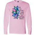 thumbnail image 3 of Inktastic Thyroid Cancer Awareness Blue Pink Teal Sunflower Ribbon Long Sleeve T-Shirt, 3 of 5