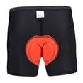 thumbnail image 4 of Culote de ciclismo acolchado, ropa interior ajustada con relleno de gel, maillot corto de ciclismo negro Naranja s, 4 of 9