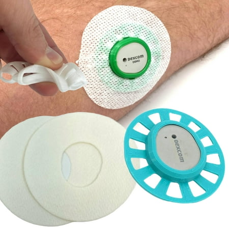 Deck My Diabetes Dexcom G7 GripShield Flexible and Reusable CGM Armor-Protection from Accidental Bumps (Aqua)