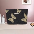 thumbnail image 5 of Unique Bargains 1 Pc Vintage Butterfly Makeup Bag Polyester Black Large, 5 of 5