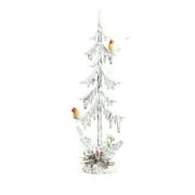 Icy Giftware Pack of 4 Clear Icy Crystal Illuminated Christmas Icicle Tree with Birds Figurines