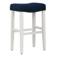 thumbnail image 2 of WestinTrends Lenox 29" upholstered nail head bar stool, Antique White/Navy Blue, 2 of 8