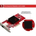 thumbnail image 3 of Adaptador de Red Ethernet de 10 GB, Tarjeta de Red de Fibra Óptica PCI-e RJ45, Chip AQC107, Tarjeta Ethernet para Servidor de 2,5 G/5 G/10 G., 3 of 7