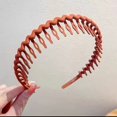 thumbnail image 4 of Hair Clip Frosted Color Headband Women's Non-slip Band Teeth Simple Pressure Headband Face Headband Hair Accessories, 4 of 5