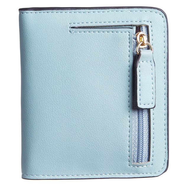 ZHAOCHENG Cartera pequeña para mujer, tarjetero plegable delgado, billetera compacta con bloqueo RFID, bolsillo de cuero fino con cremallera, mini billetera de regalo para mujeres, adolescentes y niña