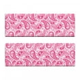 thumbnail image 2 of Hippie Bench Cushion Set of 2, Abstract and Vintage Leaves Bohemian Oriental Motif in Pink Shades, Standard Size Foam Pad and Decorative Cover, Magenta and White, by Ambesonne, 2 of 4