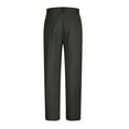 thumbnail image 5 of Futezty Men Classic Fit Comfort Pleated Front Solid Color Pants, 5 of 5