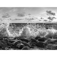 thumbnail image 3 of Pangea Images 24x19 Black Modern Framed Museum Art Print Titled - Waves crashing, Point Reyes, California (BW), 3 of 5