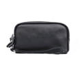 thumbnail image 2 of Bolso de mano de piel de vaca de primera capa para mujer, billetera larga de gran capacidad con cremallera de tres capas, bolso de muñeca de cuero simple para mujer, 2 of 4