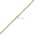 thumbnail image 4 of 14K Yellow Gold Solid Diamond Cut Rope Chain Necklace (1mm, 22"), 4 of 6