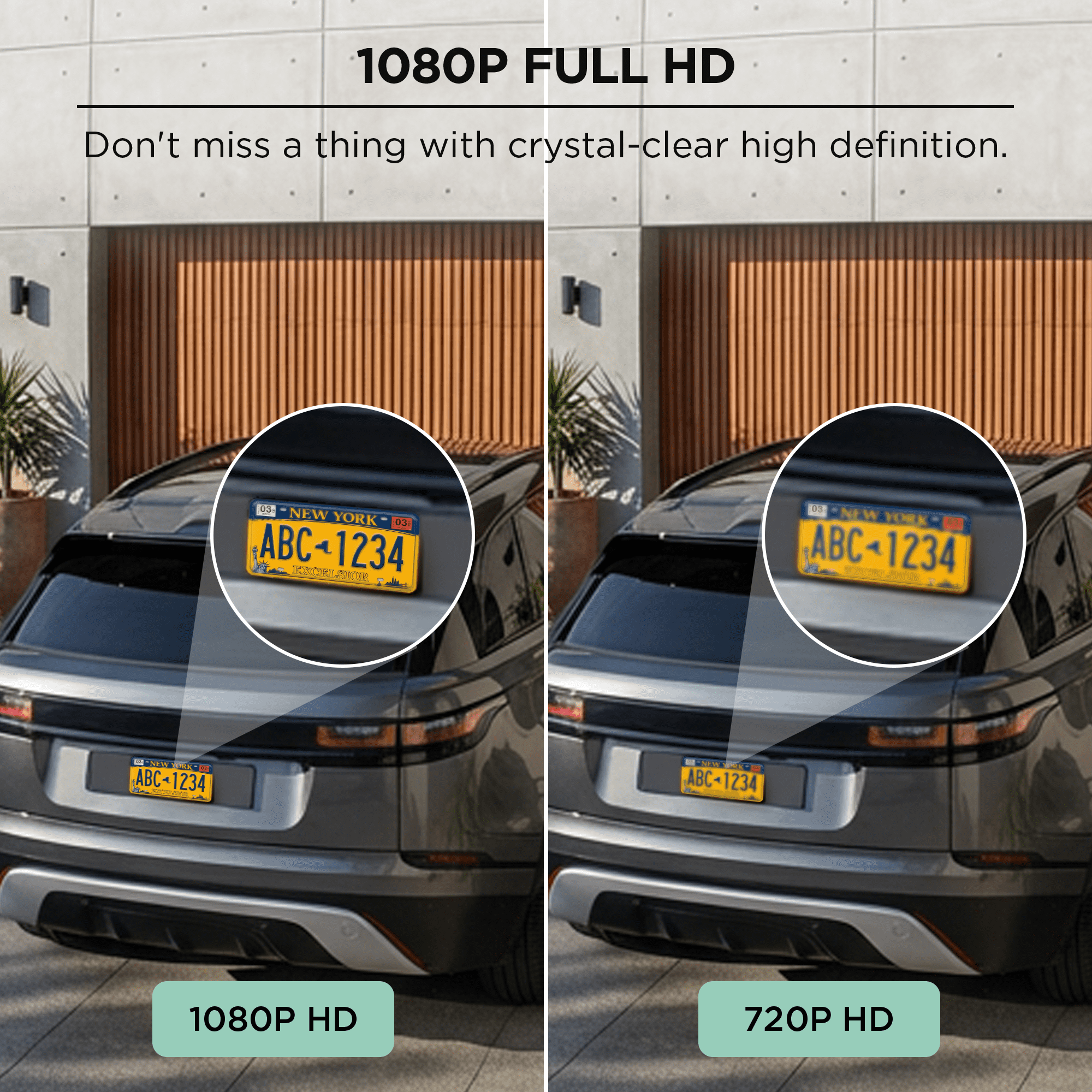 Merkury Smart 1080p HD Battery Security Camera with Spare Battery, 1 pack