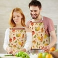 thumbnail image 3 of Autumn Fall Leaves Pattern Apron-Garden Aprons for Women with Pockets-Cotton Linen Waterproof Kitchen Cooking Gardening Aprons Adjustable for Kitchen,Cooking,BBQ and Salon 33"x27", 3 of 7
