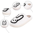 thumbnail image 5 of GHSOHS Cute Bunny House Slippers for Women Indoor Outdoor Warm Flat Bottom Home Shoes Kawaii Rabbit Cartoon Comfy Soft Fuzzy Slippers, 5 of 9
