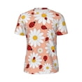 thumbnail image 5 of Wukai Daisy and Ladybug Print Men's Short-Sleeved Mesh T-Shirt,Quick-Dry Short Sleeve Workout T-Shirt-X-Small, 5 of 8