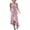 Pink, variant on Dresses for Women, Women's Elegant Spaghetti Strap Ruffled Halter Neck Sleeveless Backless Multi-Layer High-Low Hemline Vacation Long Dress