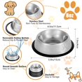 thumbnail image 2 of Comedero para gato ACEONE, 4 unidades, acero inoxidable, antideslizante, 11 cm, 2 of 7