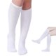 thumbnail image 1 of 12 pares de calcetines hasta la rodilla para uniformes escolares, deportes, fútbol, mujeres, blanco, talla 9-11, 1 of 4