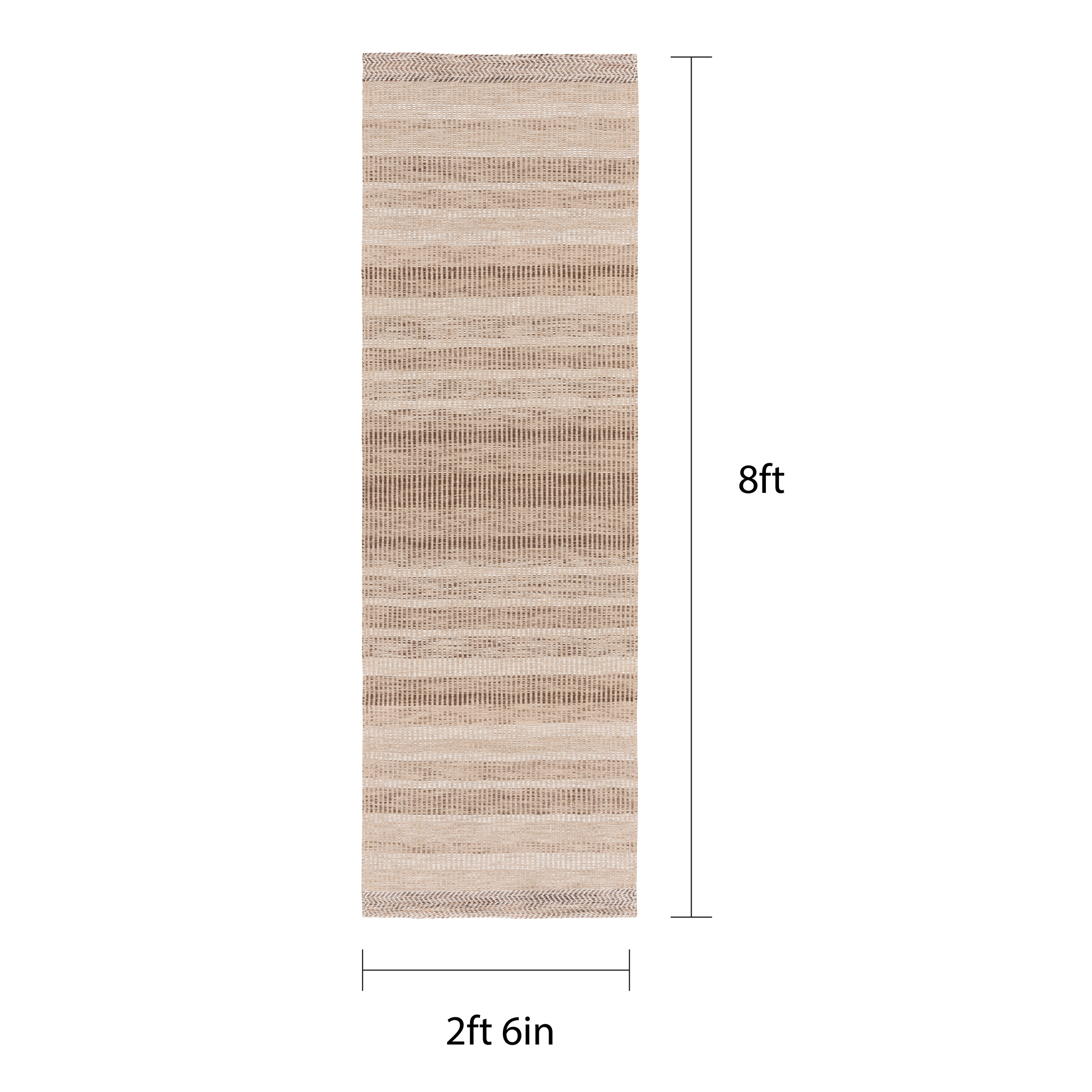 Better Homes & Gardens Brown Striped Lisa Runner Rug, 2'6"x8'
