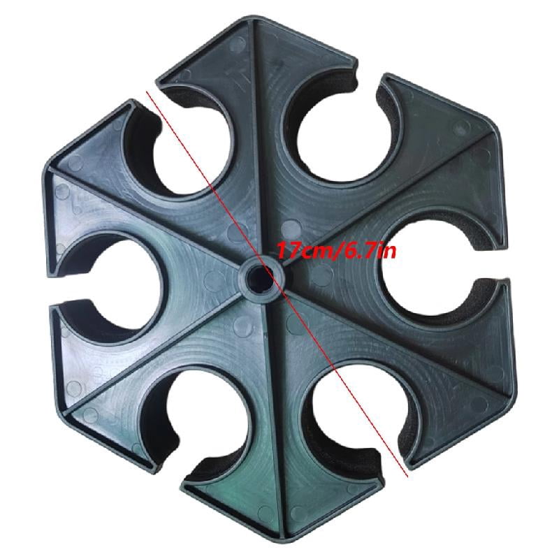 BQBQERT Travel Hexagonal Mic Stand Base with ABS and Foam Padding Secure Nonslip Grip for Corded Microphones