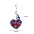 thumbnail image 2 of Raindrops 2Pcs Cute Keychains Women Alloy Union Jack Heart Key Chain Stylish Appearance for Luggage Bags, 2 of 6