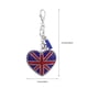 thumbnail image 2 of GOOHOCHY 2 llaveros con forma de corazón de Union Jack y aleación de diamantes de imitación para bolso de mujer., 2 of 7