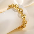 thumbnail image 3 of 18K Gold Plated Chain Bracelet for Women Adjustable Stainless Steel Link Bracelets Trendy Hypoallergenic Womens Bracelets for Her, 3 of 8