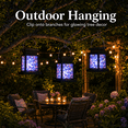 thumbnail image 4 of MEHOOM 4 Pack Outdoor Solar Lanterns Colorful, 40 LED Fairy Lights Hanging Decorative Garden Lights, Waterproof Solar Powered Lights for Patio, Yard, Balcony, Christmas Decorations Outdoor, 4 of 10