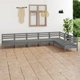 thumbnail image 1 of vidaXL 7 Piece Garden Lounge Set Solid Wood Pine Grey, 1 of 6