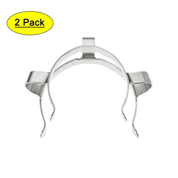 Unique Bargains Silver Tone Joint Clip Lab Clamp Mounting Clips for 34mm Glass Taper Joint Laboratory Tool 2Pcs
