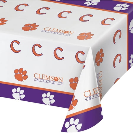 - Clemson University Plastic Tablecloth, each