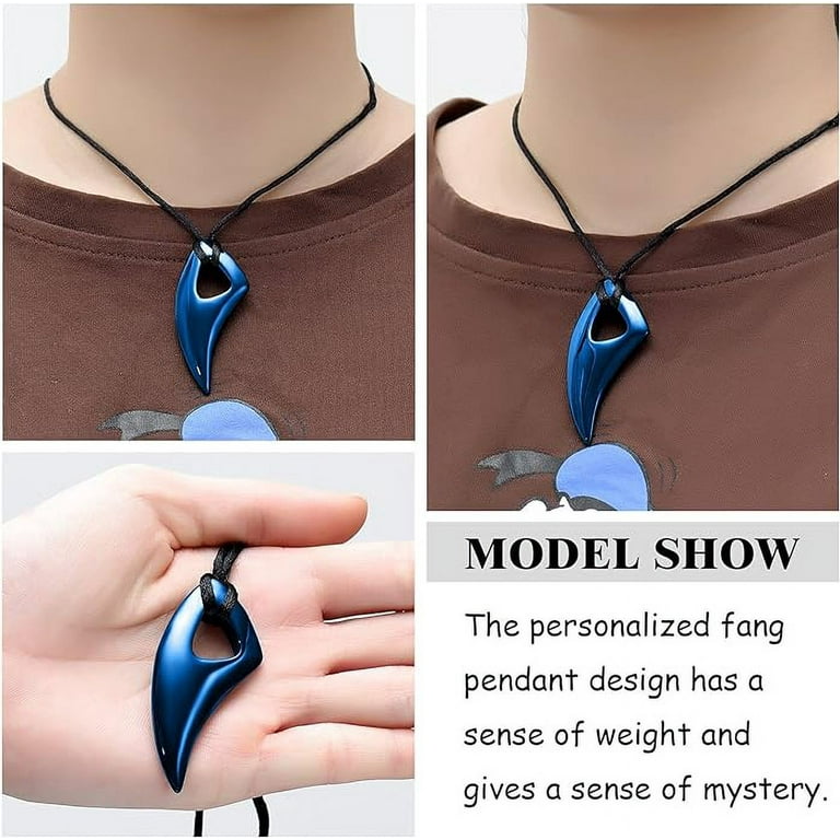 Stainless Steel Wolf Tooth Pendant Necklace