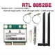 thumbnail image 2 of Tarjeta de Red WiFi 6 RTL8852BE con Antenas de 8 DBi y Adaptador BT 5.2 Mini PCI-e de Doble Banda de 2,4 G/5 GHz y 1800 Mbps para 10/11 A, 2 of 5