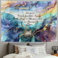 thumbnail image 2 of ONETECH Bible Verse Tapestry Wall Hanging, Verse Scripture Quotes on Teal Purple Marble Tapestry Wall Hanging, Inspirational Tapestry Abstract Art Wall Hanging Bedroom Living Room Dorm Decor, 2 of 6