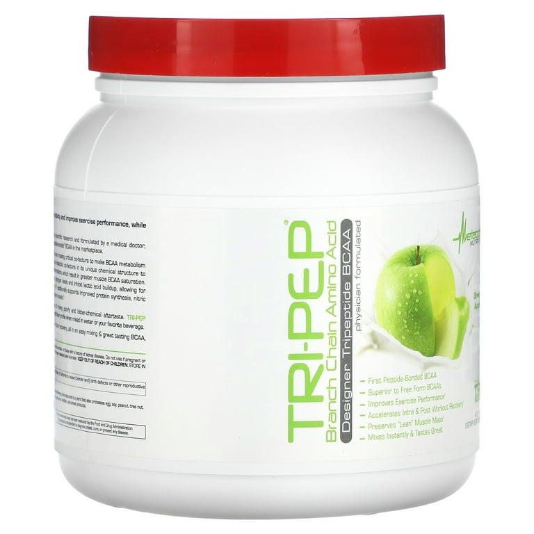 Metabolic Nutrition Tri-Pep, Branch Chain Amino Acid, Green Apple