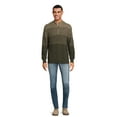 thumbnail image 3 of Tribekka 44 Men's Gradient Mock Neck Quarter Zip Sweater with Long Sleeves, Sizes S-2XL, 3 of 5