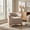Light Taupe, variant on Christopher Knight Home Modern Curved Arm Accent Chair, Boucle Upholstery, Solid Wood Frame, Light Taupe
