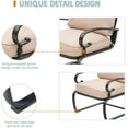 thumbnail image 3 of SOLAURA 5-Piece Outdoor Patio Conversation Set with Wrought Iron Glider Loveseat and Spring Chairs, Brown, 3 of 5