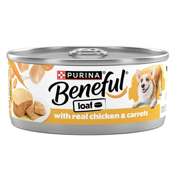 Purina Beneful Loaf With Chicken and Carrots Wet Dog Food, 5.5 oz, 12 Pack