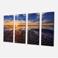 thumbnail image 2 of Waves On the Sand During Sunset - Seashore Canvas Art Print, 2 of 3
