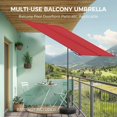 thumbnail image 1 of Parasol de Balcon Extérieur 6x4ft Rouge avec Base de 95lbs, 1 of 7